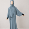 Aqua Blue Prayer Jilbab – With Cuffs