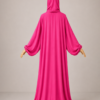 Candy Pink without cuffs Candy Pink Prayer Jilbab – Without Cuffs