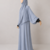 Cloudy Gray Prayer Jilbab – With Cuffs