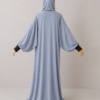 Cloudy Gray Prayer Jilbab – With Cuffs