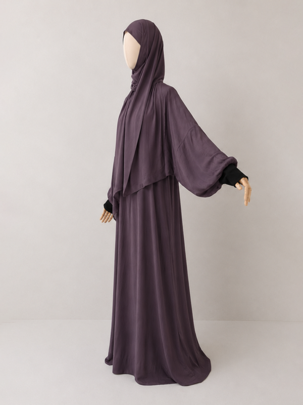Dusty Mauve Prayer Jilbab – With Cuffs