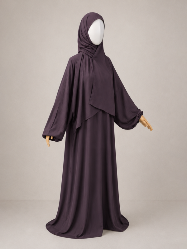 Dusty Mauve Prayer Jilbab – Without Cuffs