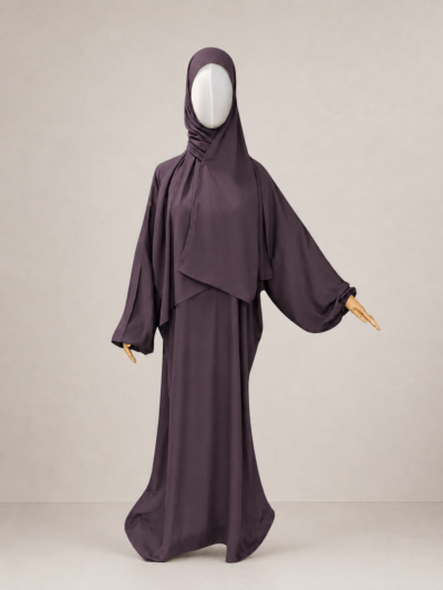 Dusty Mauve without cuffs Dusty Mauve Prayer Jilbab – Without Cuffs