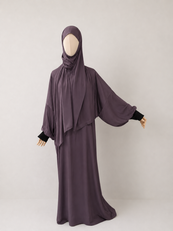 Dusty Mauve Prayer Jilbab – With Cuffs