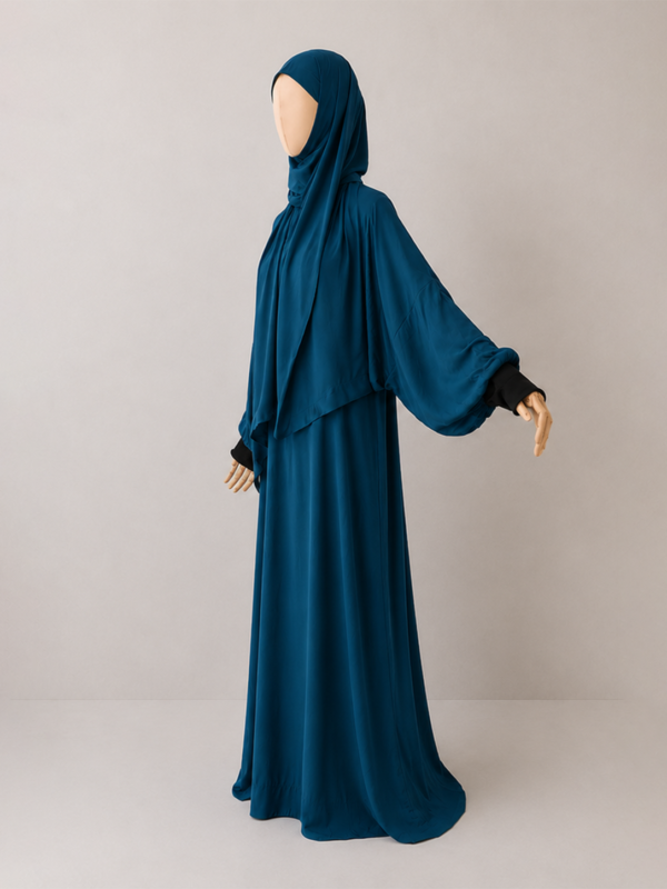 Ferozi Prayer Jilbab – With Cuffs
