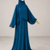 Ferozi pose-3 without cuffs Ferozi Prayer Jilbab – Without Cuffs