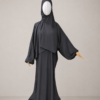 Gray without cuffs Gray Prayer Jilbab – Without Cuffs