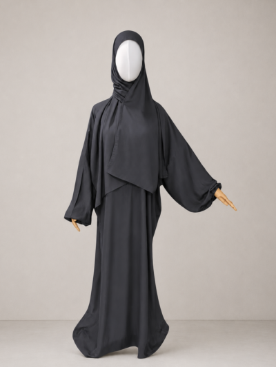 Gray Prayer Jilbab – Without Cuffs
