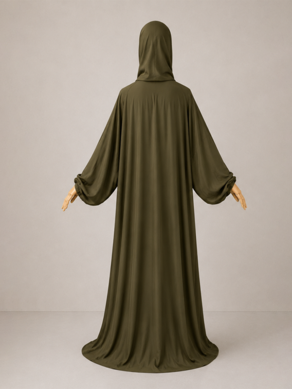 Henna pose 2 without cuffs Henna Prayer Jilbab – Without Cuffs