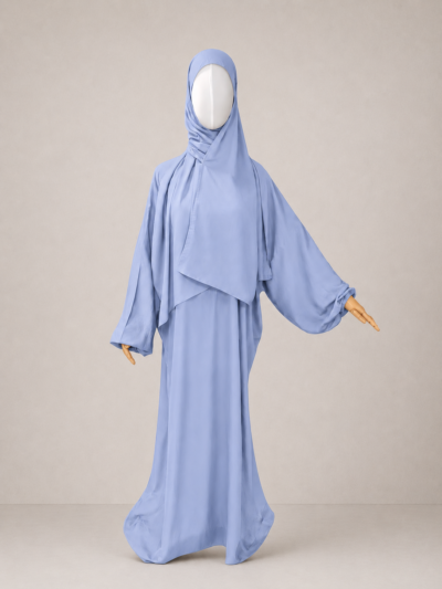 Light Blue without cuffs Light Blue Prayer Jilbab – Without Cuffs