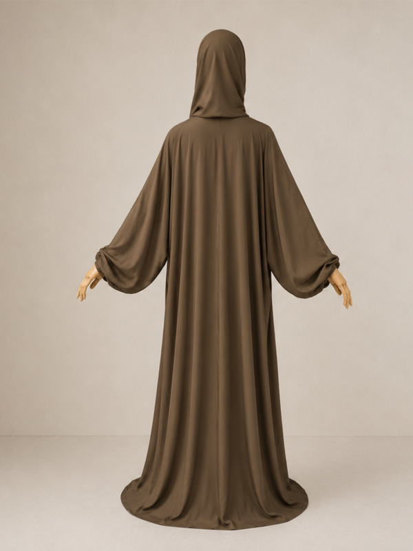 Light Brown Prayer Jilbab – Without Cuffs