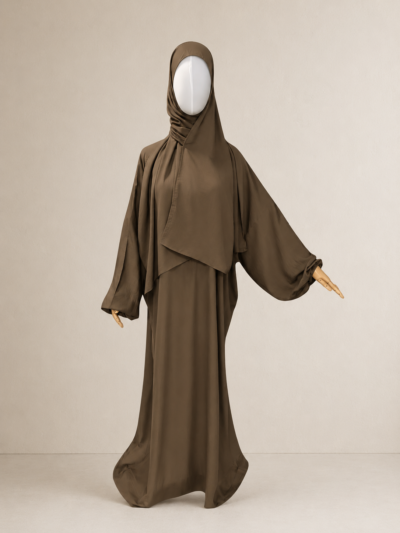Light Brown Prayer Jilbab – Without Cuffs