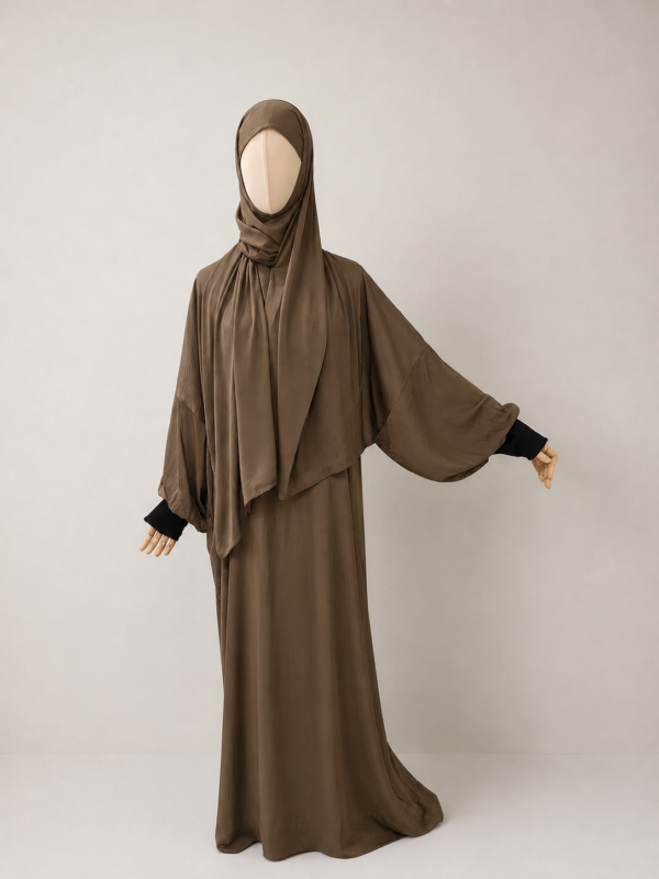 Light Brownwith cuffs Light Brown Prayer Jilbab – With Cuffs