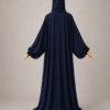 Navy Blue pose 2 without cuffs Navy Prayer Jilbab – Without Cuffs
