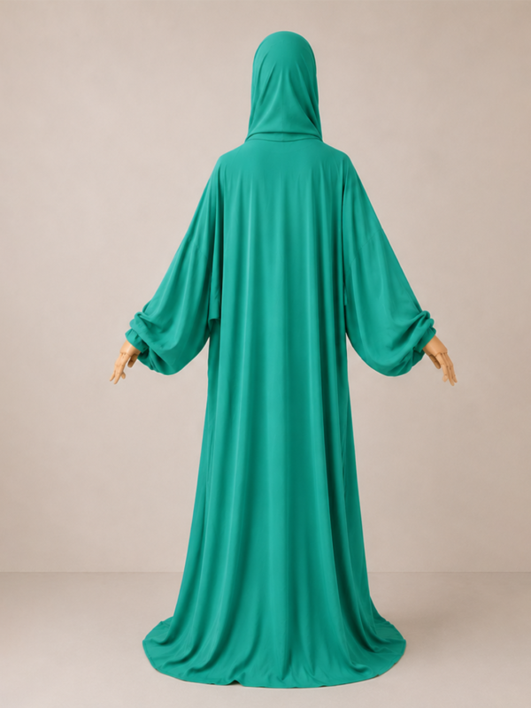Turquoise Prayer Jilbab – Without Cuffs