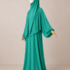 Turquoise Prayer Jilbab – Without Cuffs
