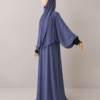 Violet Blue pose 2with cuffs Violet Blue Prayer Jilbab – With Cuffs