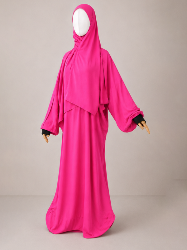 Candy Pink Prayer Jilbab – With Cuffs