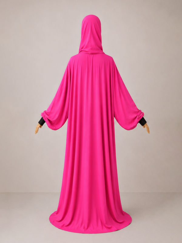 Candy Pink Prayer Jilbab – With Cuffs